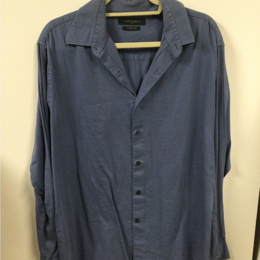 Axist Relaxed Button-Up Shirt in Slate Blue